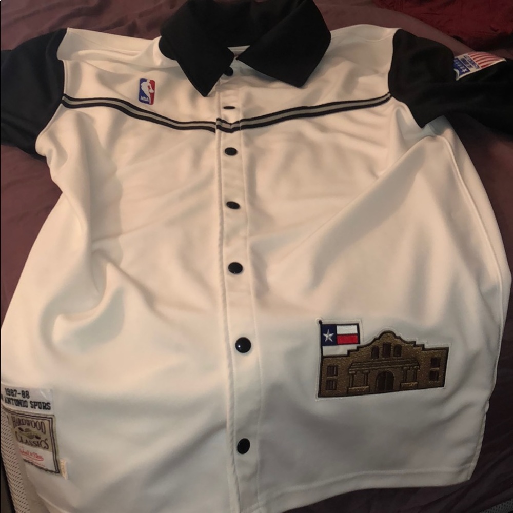 San antonio spurs shooting shirt mitchell & ness